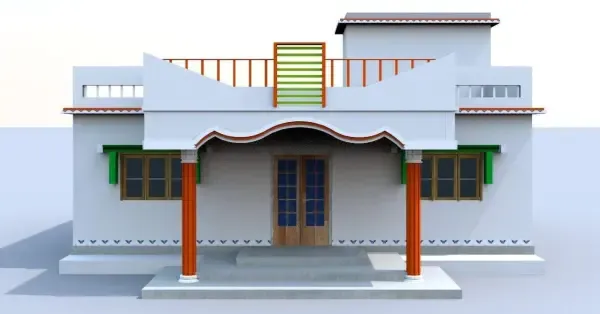 गांव के घर का डिजाइन फोटो